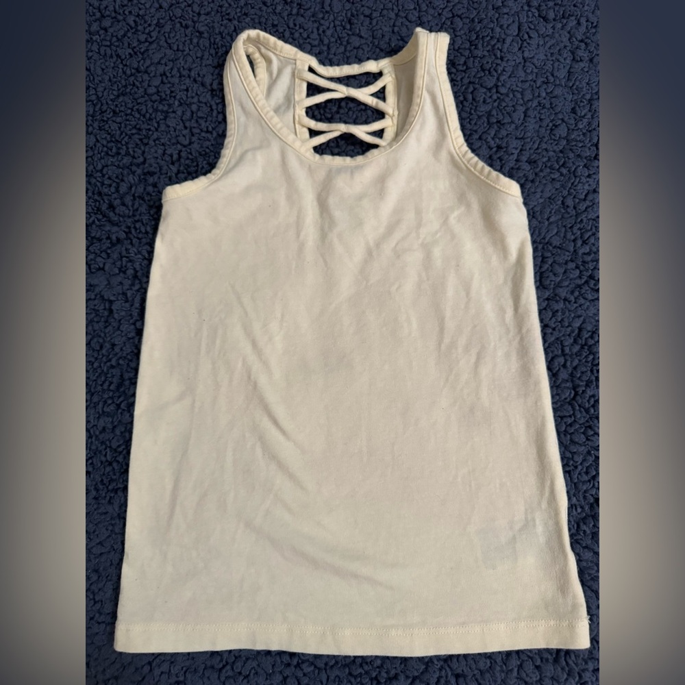 Girls Yellow Old Navy Fitted Tank Top Size Small 6-7